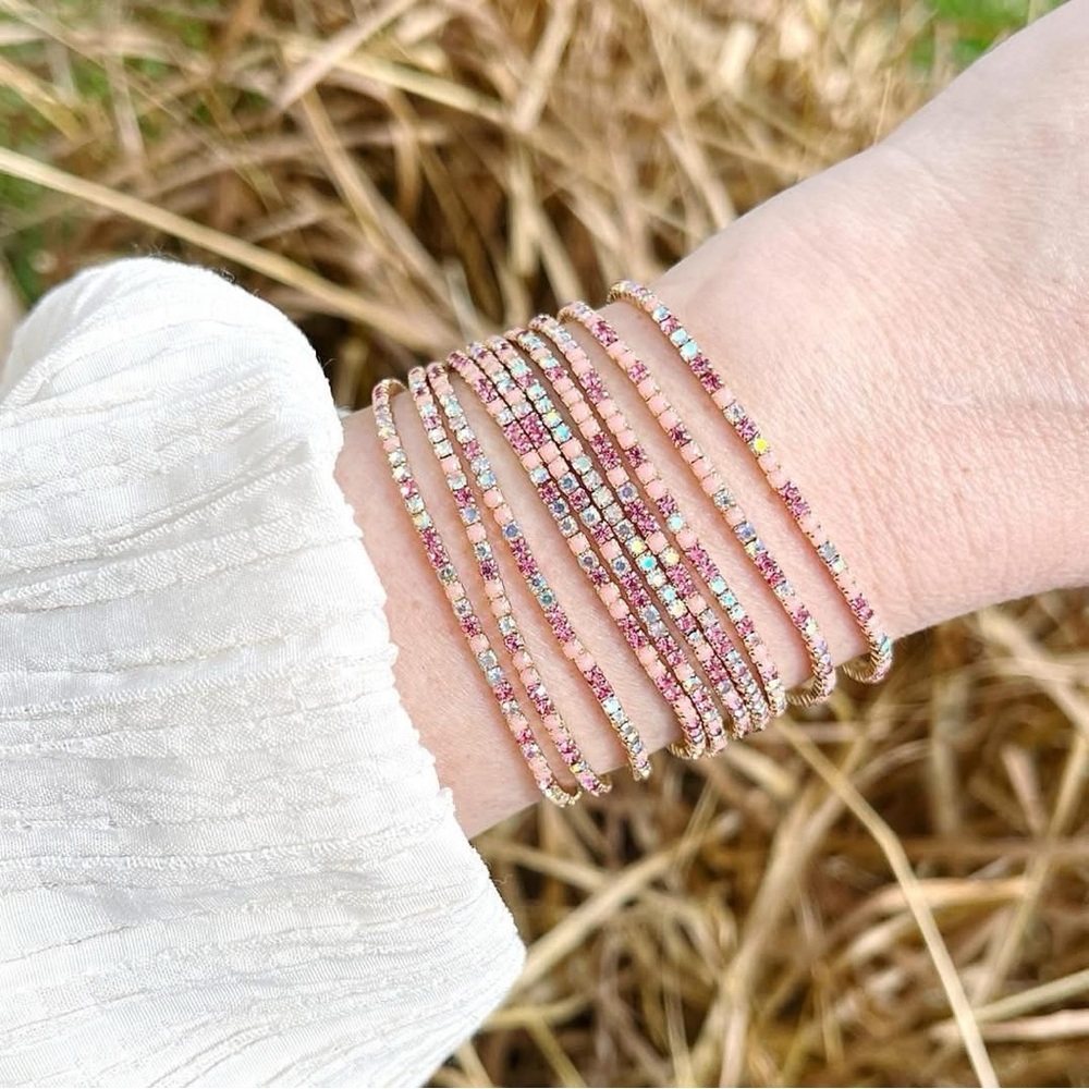 Park Lane Jewelry SWEETS Bracelet Set of 10 Stretch stackable Pink bracelets NWT - Picture 5 of 7